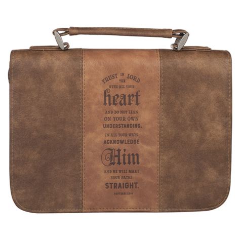 The Lords Prayer Brown Two Tone Faux Leather Classic Bible Cover