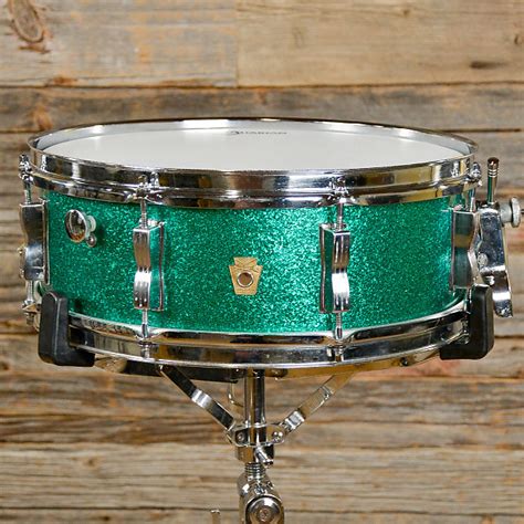 Ludwig 5x14 Jazz Festival Snare Drum Green Sparkle Late