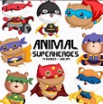 Animal Superheroes Clipart Cute Animal in Costume Free SVG | Etsy