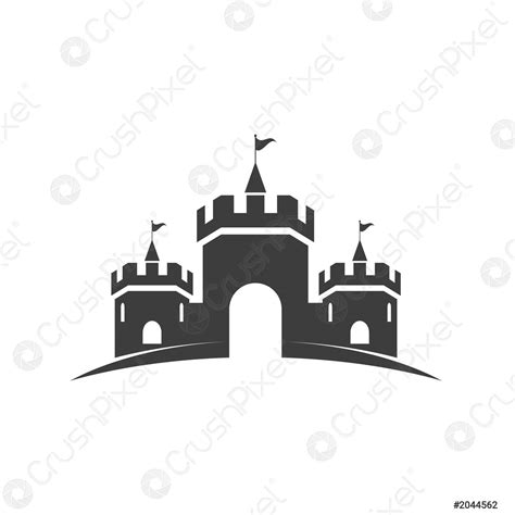 Icono De Ilustración De Vectores De Castillo Vector De Stock 2044562