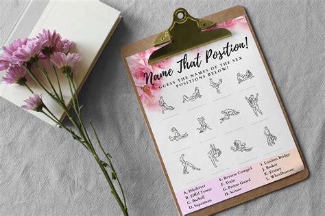 Rose Name That Position Game With Answer Key Dirty Etsy