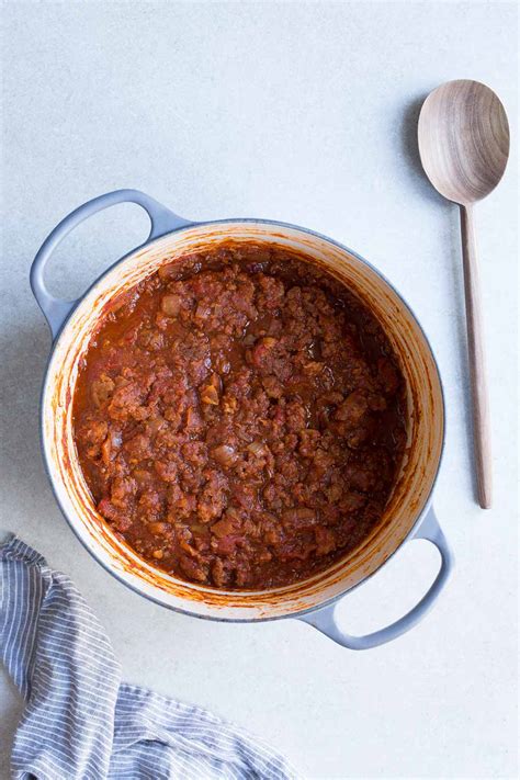 In the roasting juice pour the broth, bring to boil and enter a thickener (better to take a little sauce from the frying pan and into it stir the thickener or flour and pour back). Homemade Meat Sauce Recipe {Easy & Flavorful} - Savory Simple