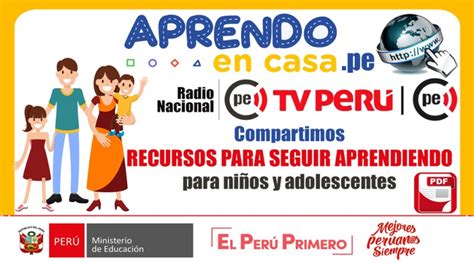 Aprendo En Casa Compartimos Recursos Para Seguir Aprendiendo Para