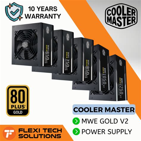 Cooler Master Mwe 1250 1050 850 750 650 80 Plus Gold V2 Full Modular Psu Power Supply