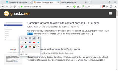 ContextSearch Adds A Ton Of Search Options To Firefox GHacks Tech News