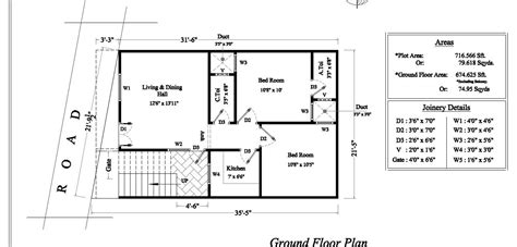 Ground Floor Plan 675 Sq Feet Gharexpert