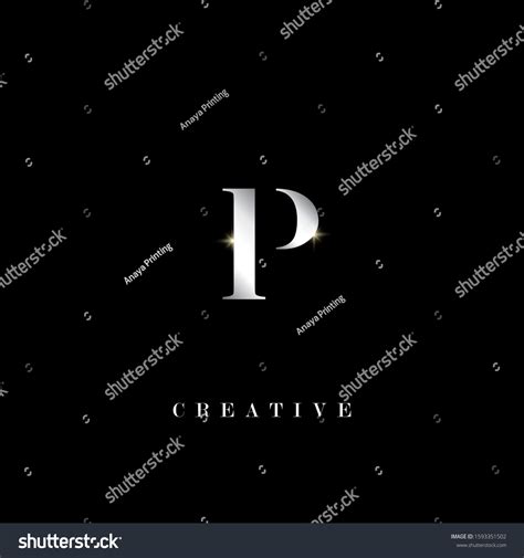 Creative Metal Letter P Logo Design Stock Vector Royalty Free 1593351502