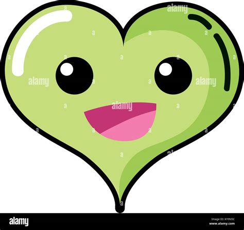 happy heart passion kawaii character stock vector image and art alamy