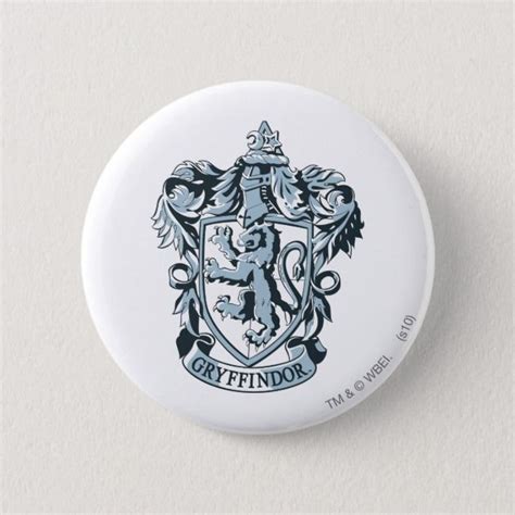 Harry Potter Gryffindor Crest Blue Pinback Button Zazzle Buttons