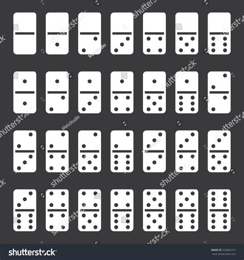 Full Set Domino Vector Illustration Stock Vector 323685713 Shutterstock