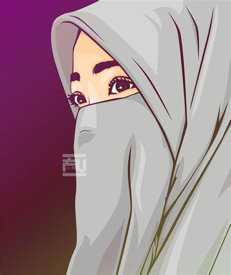 Hijab Vector Niqab Ahmadfu22 Hijab Cartoon Islamic Art Anime Muslimah