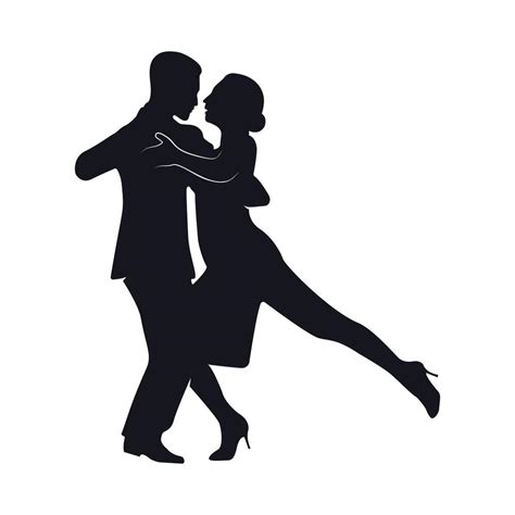 Tango Dancers Silhouettes 13064320 Vector Art At Vecteezy