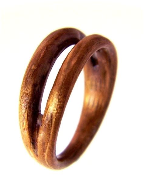 Hand Carved Bentwood Ring Carved Wood Ring Wood Jewelry