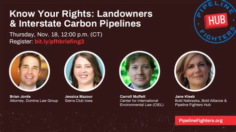 Know Your Rights Landowners And Interstate Carbon Pipelines Nov 18