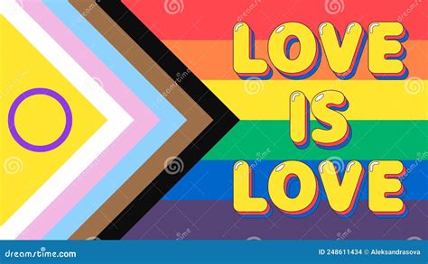 New Lgbtqia Pride Flag Vector Progress Pride Flag With An Intersex Inclusive Stock Vector
