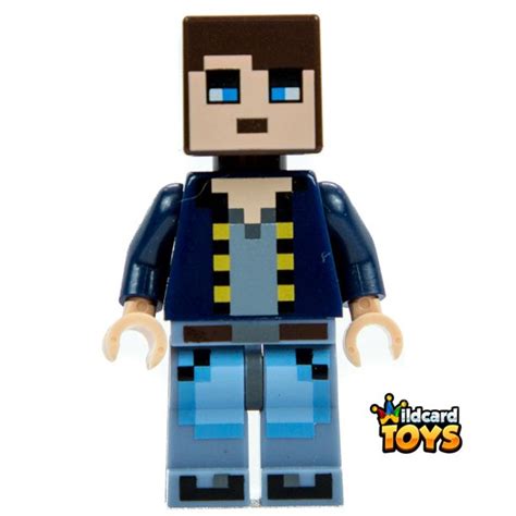 Lego Minecraft Skin 8 Pixelated Dark Blue Jacket And Bright Light