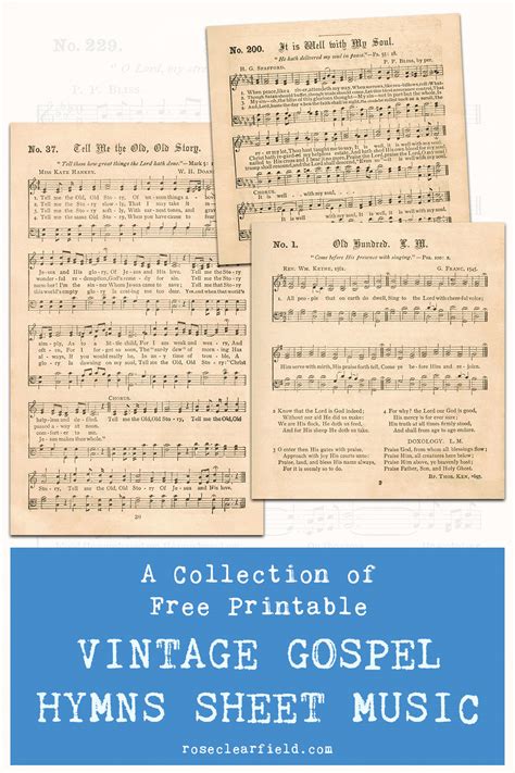 Free Printable Gospel Sheet Music Printable Templates
