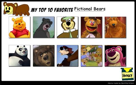 My Top Ten Favorite Bear Characters By Michaelsar On Deviantart
