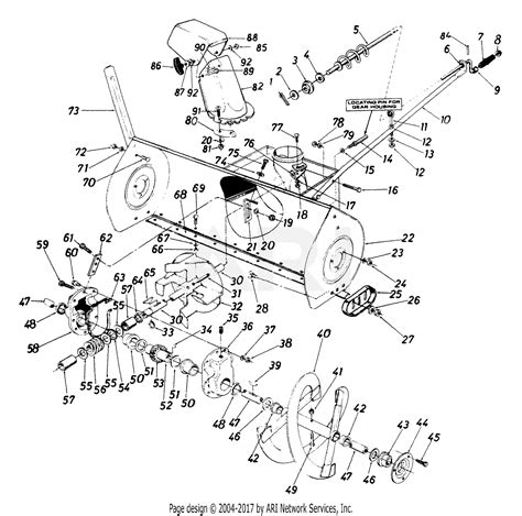 Mtd 190 990 190 45 Snow Thrower Attachment 1994 Parts Diagram For