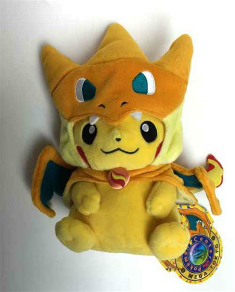 Pokemon Center Mega Tokyo 2014 Grand Opening Pikachu Pikazard Plush Toy