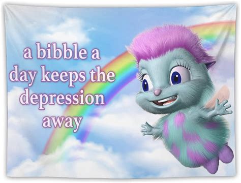 Bionzax A Bibble A Day Keeps The Depression Away Wall Tapestry For