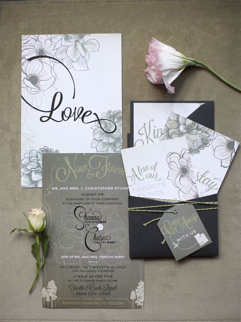 Wedding Invitations For A Romantic Wedding In Utah By Stacey Uy