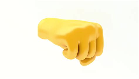 3d Model Emoji Hand Fisted Icon Vr Ar Low Poly Cgtrader