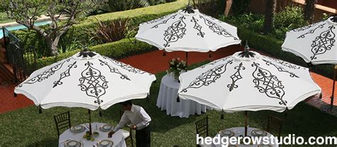 Crisp white paisley patterns swirl across buttery yellow fabric which gives this generously sized outdoor. Hedgerow Studio Patio Umbrellas | Patio umbrellas, Patio ...