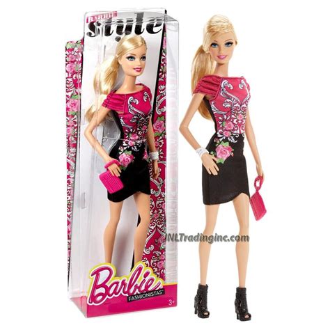 Barbie Fashionistas Style 12 Doll Barbie Blt09 In Pinkblackwhite Dress With Flower Print