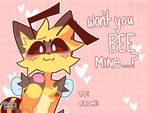 Valentines Day Card Starring Beecat Art By Me Zestylemonss On Twitter Rfurry