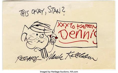 Hank Ketcham Dennis The Menace Sketch Original Art Undated