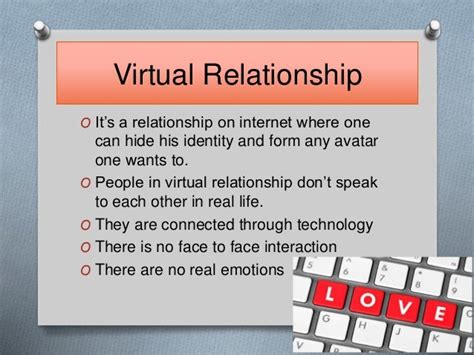 Real Vs Virtual Relationship