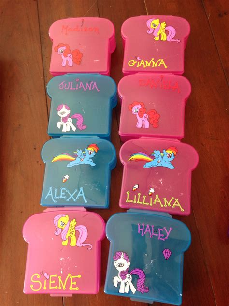 My Little Pony Lunchbox Party Favors Sharpie Oil Markers On Plastic