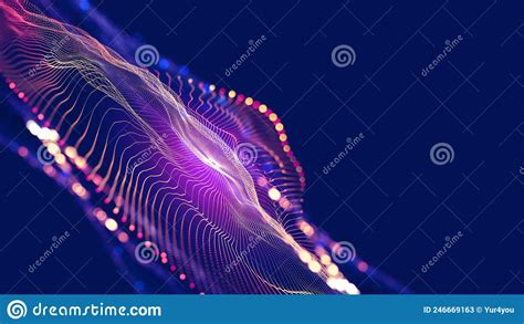 Rhythmic Waves Of Electrical Impulses In A Neural Network Stock