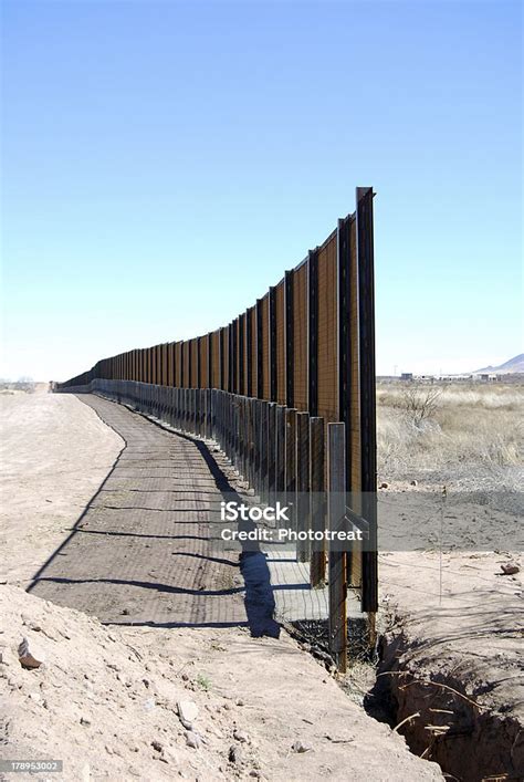 Usmexico Border Fence Closeup Stock Photo Download Image Now