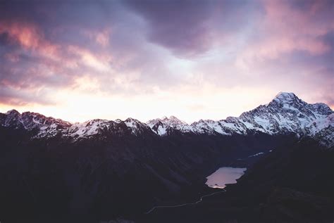 Free Picture Snow Mountain Sunset Sky Landscape Dawn Winter