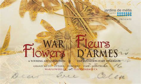 WAR Flowers is inspired by the pressed flowers picked by George Stephen ...