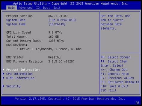 Legacy Mode BIOS Setup Utility Screens Oracle Server X5 4 Service Manual