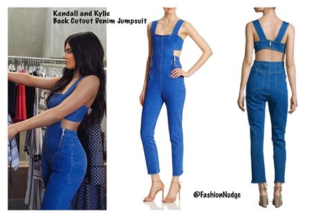 T Weekend Style Kylie Jenner In Kendall Kylie Back Cutout Denim Jumpsuit Out And About In La