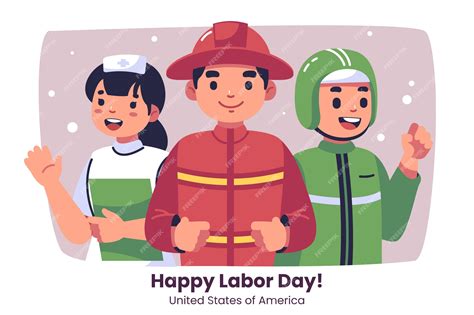 premium vector flat illustration for us labor day celebration
