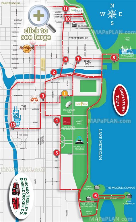 Map Of Downtown Chicago Tourist Attractions Best Tourist Places In