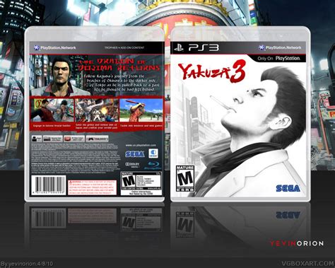 Yakuza 3 Playstation 3 Box Art Cover By Yevinorion
