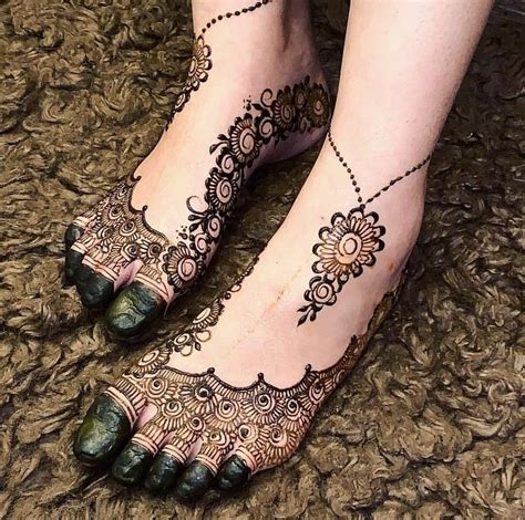 28 Simple And Easy Payal Style Leg Mehndi Designs Foot Henna Designs