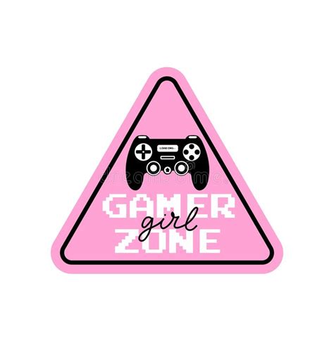 Gamer Zone Sign Vector Illustration With Game Controller Icon And Pixel