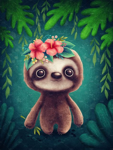 Cute Sloth Cute Cartoon Drawings Sloth Art Cute Cartoon Wallpapers