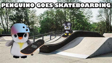 Penguino Goes Skateboarding Youtube