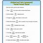 Free Verb And Subject Worksheet 6th Grade