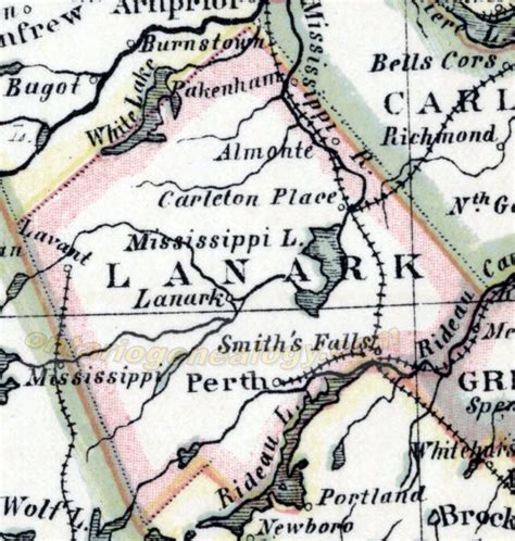 Lanark County Historical Pioneer Ancestor Settlement Maps