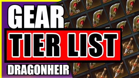 DPS GEAR Tier List DragonHeir Silent Gods Tier List Series YouTube
