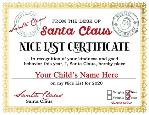 Santa S Official Nice List Is Here Deliver Smiles This Christmas With This FREE Printable Santa
